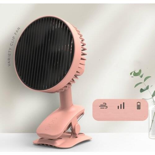Low Noise Non-Brush Motor Fan Portable Desktop 120 Rotating Fan Clip USB Rechargeable Air Conditioner Room Office Air Cooler