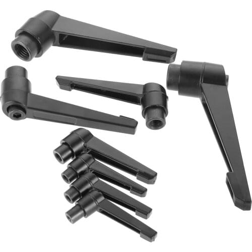 1 PC Metal M4 M5 M6 M8 M10 M12 M16 Clamping Lever Machinery Adjustable Handle Locking External Female Thread Knob Black