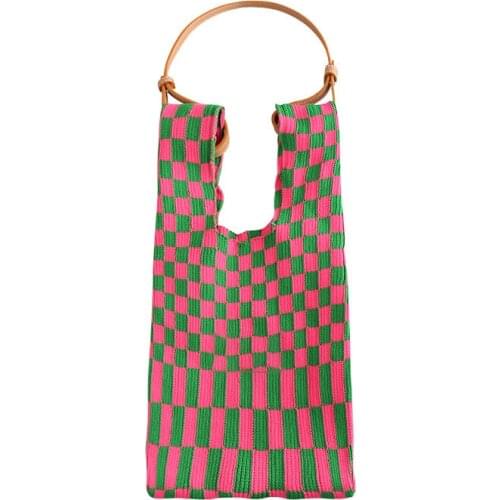 Fashion Simple Ladies Totes Shoulder Handbag Comfortable Woolen Woven Knitted Bag Handbags Crochet Bag Women girl bags gifts New