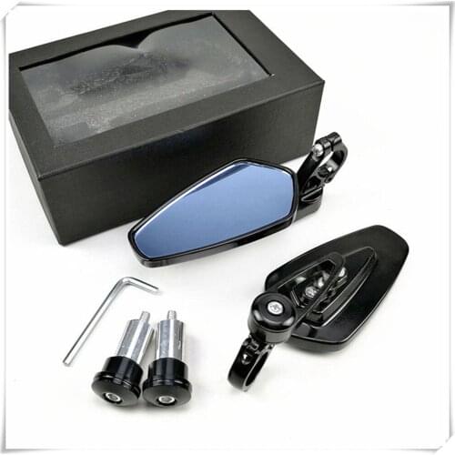 2pcs 7/8" 22mm Motorcycle Mirrors Bar End Blue Glass Rear View for HONDA CRF450X CRF230F SL230 CRF450R CRF250X