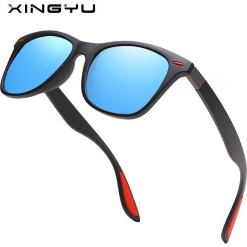 XINGYU Hot Sale Polarized Sunglasses Men Women Classic Square TR90 Plastic Driving Sun Glasses Male Fashion Black okulary UV400