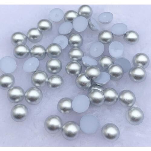 8mm Gold/Silver Color Craft ABS imitation pearl Flatback Half Round Scrapbook Beads For DIY Jewelry Accessories 500pcs -D58*5