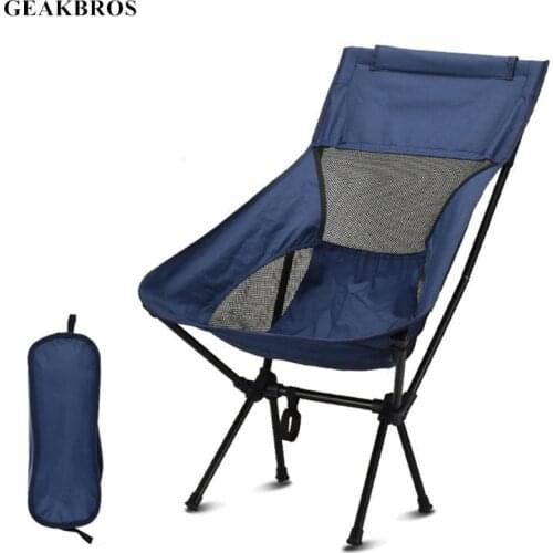 Portable Outdoor Folding Chair Fishing Chair Camping Hiking Picnic Travel Leisure Sit Chair Foldable Durable Beach Moon Chair