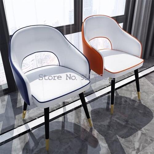 Simple Chair Home Modern Light Luxury Dining Chair Bedroom Makeup Chair Sales Office Negotiation Chair Nail Art Chair Hotel Chai