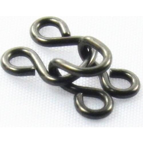 20pieces Craft Black Gun Metal Waist Extender Hooks & Eyes Clasps Button Sewing On Garment Button for Clothes Hooks 16mm NK135