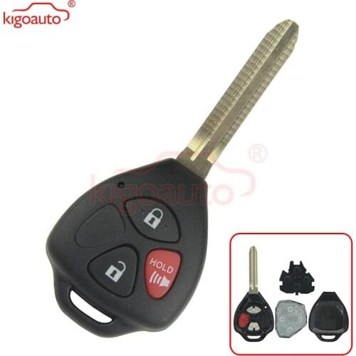 RAV4 Corolla Camry car remote key 3button TOY43 4D67 for Toyota 315Mhz Kigoauto