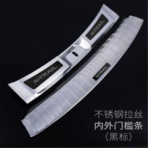 Car styling for Nissan X-Trail T32 Rogue 2017-2019 high quality Stainless Steel Rear Bumper Protector Sill