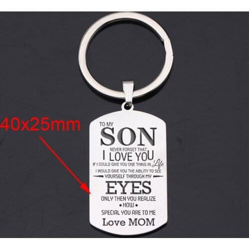 Tо MY SON Gifts Personality Custom Stainless Steel Material Creative Engraved:To My Son,NEVER FORGET THAT I LOVE YOU