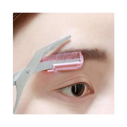 NEW Eyebrow Trimmer Scissor DIY with Comb Facial Hair Removal Grooming Shaping Shaver Cosmetic Makeup Accessories