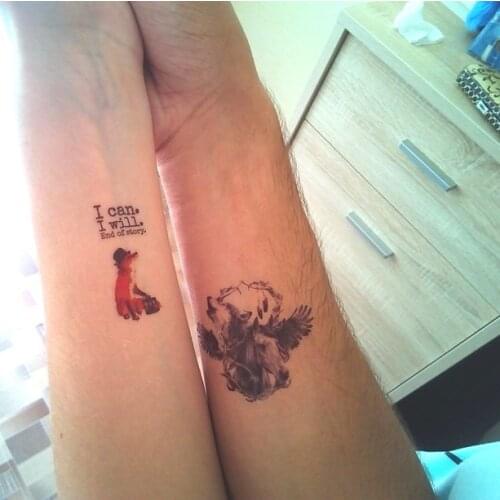 Waterproof Temporary Tattoo sticker fox horse wolf tatto stickers flash tatoo fake tattoos for men women