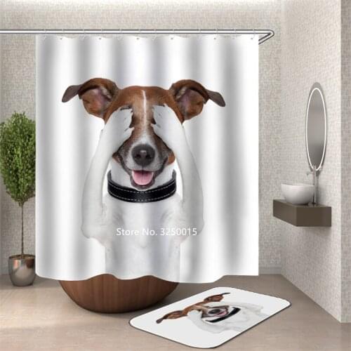 Children Fun Gifts Cute Cartoon Pet Marmot Zebra Garden Flowers Small Fresh Shower Curtain Waterproof and Mildew Washable