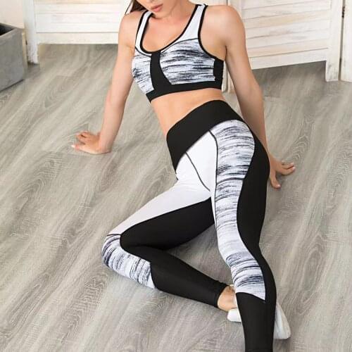 2 Piece Snake Printing Yoga Set Women Beauty Back Bra Sportwear Gym Clothing Fitness Leggings Workout Sports Suit With Pockets
