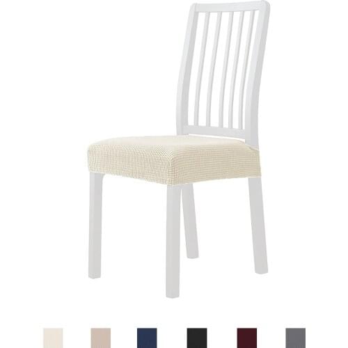 1pc Elastic Jacquard Dining Chair Seat Cover for Kitchen Seat Protector Wedding Decoration