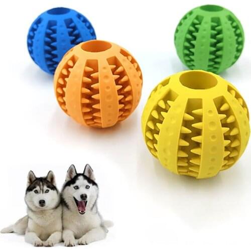 1Pcs Soft Toys Dogs Rubber Dog Ball For Puppy Funny Dog Toys For Pet Puppies Large Dogs Tooth Cleaning Snack Ball Toy For Pets