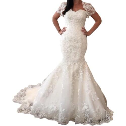 2020 spring Mermaid Wedding Dress Lace Appliques Bridal Gowns Lace Wedding Gowns
