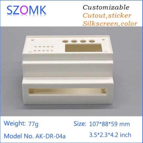 4pcs szomk abs plastic case din enclosure instrument box 107*88*59mm diy electronic box wall mounting plastic junction