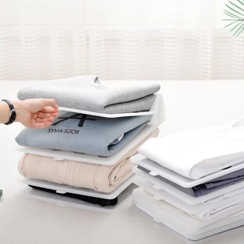 5Pcs/10Pcs Creative Fast Clothes Fold Board Clothing Organization Shirt Folder T-shirt Document Home Closet Organizer