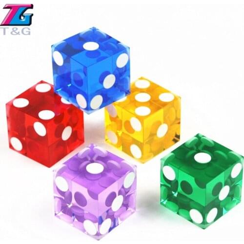 High Quality 1PC 19mm Crystal Acrylic Dice Transparent Portable Casino Square Craps