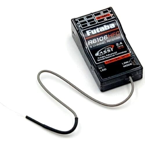 Original Futaba R6106HFC 2.4G 6-channels Fasst HV Receiver T8FG 14SG 18SZ 18MZ FX22 HV Receiver For carbon fiber electric drone