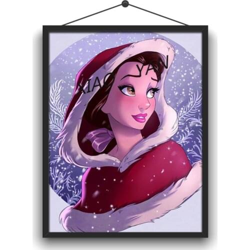 5D DIY Diamond Painting Beauty and The Beast Belle Princess Full of Diamond Embroidery Exquisite Handmade Home Decoration Disney