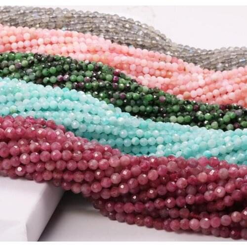 Hot Selling Natural Stone Beads Small Section Bead Agates Amethysts 2 3 Mm Loose Beads for Jewelry Making DIY Bracelet Necklace