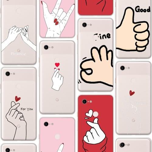 Ciciber Luxury Vogue Heart Love Case for Google Pixel 5 4 3 2 XL Soft Silicone Cover for Google Pixel 4a 3a XL Funda Coque Shell