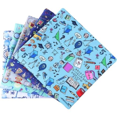 Diy50*140CM Cartoons pattern Polyester cotton Fabric Patchwor Printed for Tissue Kids Home Textile for Sewing Doll Dress Curtain