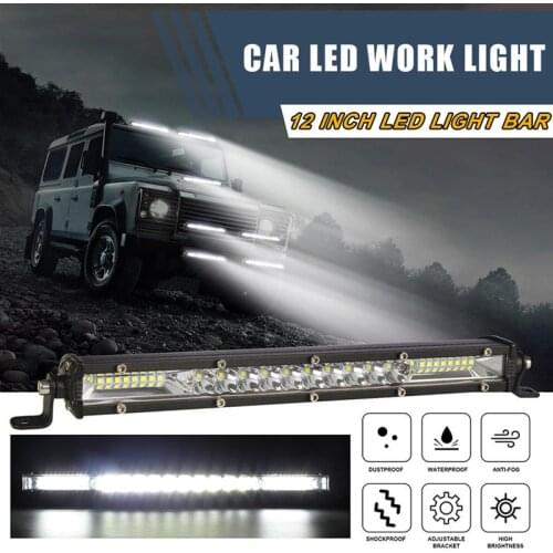 12 13 inch Work Light Car LED Light Bar 6000K Car Trunk Boat Waterproof Work Lamp LED Spotlight