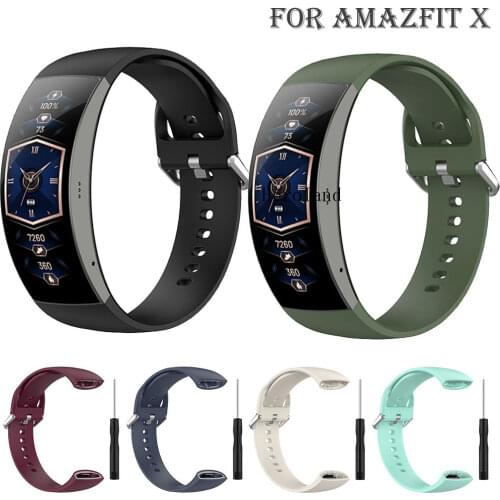 HeroIand Watchband Strap For Amazfit X Smartwatch Global Version Wristband Sport Soft Fashion Silicone Belt Replacement Bracelet