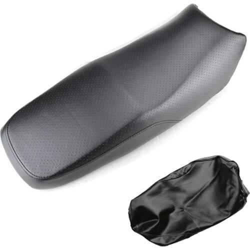 For Yamaha YBR125 Black PU Artificial Leather Motorcycle Seat Cover Motorbike Soft Waterprof Cushion Pad Parts