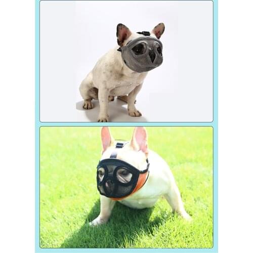 Pet Muzzles Pet Mask 1 PC Short Snout Dogs Leash Harness Pet supplies For Anti Stop Barking Mesh cloth Dog Muzzles