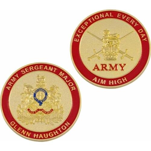 Custom Metal Enamel Military Coin cheap custom 3D gold coins
