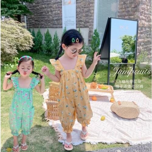 2021 Fashion Summer Printed One-piece Pants For Girls Baby, Princess Kids Sweet Pants Wholesale 6 pcs/lot, Free Shipping