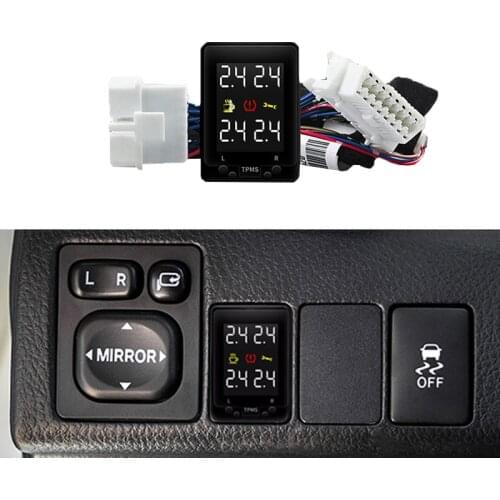 Display Real Time Monitor Tire Pressure Security Unit OBD TPMS Monitoring Alarm Tracker For Honda Civic 2014 2015 Fit City 2013