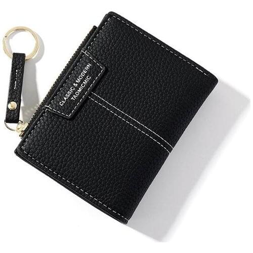 New Yellow Women Wallet Soft PU Leather Female Purse Mini Hasp Card Holder Coin Short Wallets Slim Small Purse Zipper Keychain