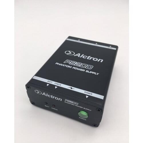 Original Alctron PS200 portable 48V Phantom Power Supply for condenser microphone,both by 9V battery or 9V DC adapter