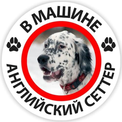 B0191# 13CM 17 CM Self-adhesive Decal English Setter Dog Car Sticker Waterproof Auto Decors on Bumper Rear Window