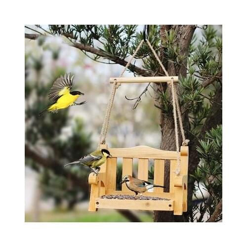 British retro swing bird feeder garden villa decoration outdoor bird house hammock decor nest science observation