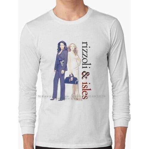 Rizzoli & Isles Long Sleeve T Shirt 100% Pure Cotton Big Size Tv Shows Rizzoli Isles Sasha Alexander Angie Harmon Maura Isles