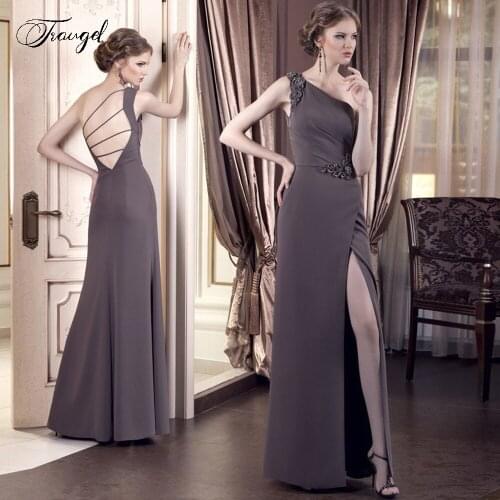 Traugel Womens One Shoulder Evening Dresses