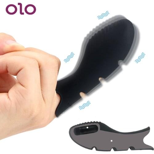 OLO Finger Sleeve Vibrator G Spot Massage Clit Stimulate Female Masturbator Sex Toys For Women Lesbian Orgasm Adult Products