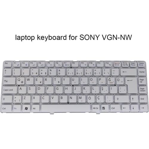 TR Replacement Keyboards for Sony VAIO VGN-NW VGN-NW100 VGN-NW280F White laptop Keyboard Turkey layout New works 53010DJ49-203 G