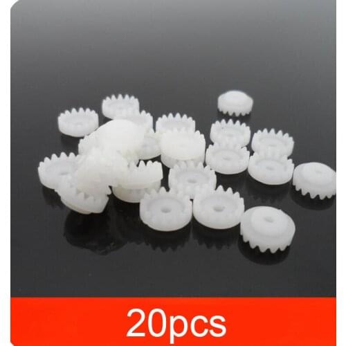 20Pcs 2mm C152A Plastic Gear 0.5 Modulus Gearbox Single Layer Crown Tooth Pionin For DIY Models Toys Spare Parts