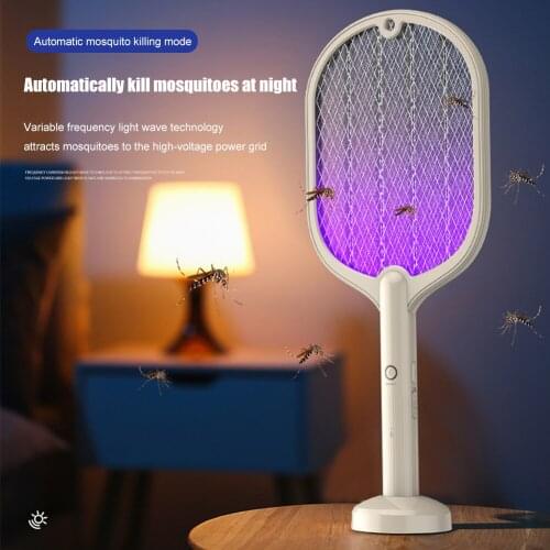 3000V Electric Insect Racket Mosquito Swatter USB Rechargeable Home Fly Bug Insect Zapper Racket Inserts Mosquito Killer Trap