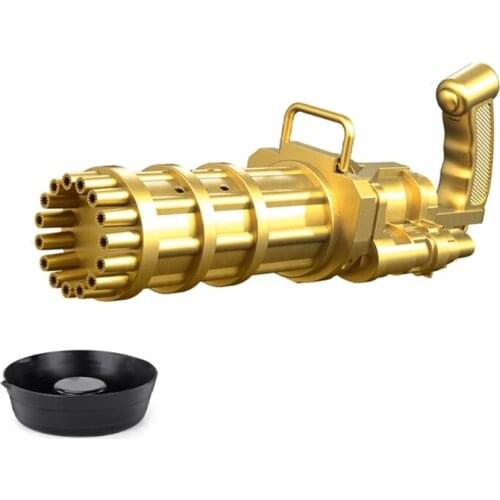 Battery Operated Electric Gatling Bubble 15 Holes Bubble Machine for Kids Outdoor Game Toys for Children Fun