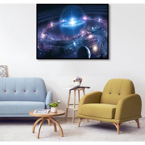 35x45 Diy Diamond Painting 5d for Home Decor , Living Room Decoration ,Planet