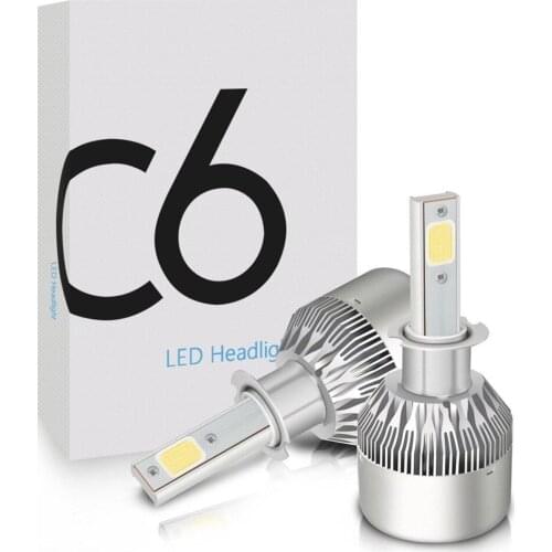 C6 LED 36w HID H4/H1/H3/H8/H7/H11/9006/9005 Headlight Bulbs 6000k 3800LM 2pc