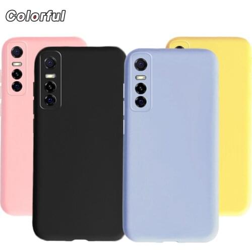 For VIVO Y73S Case Candy Color Soft Silicone Phone Cases For Vivo Y73s 5G Coque vivo Y 73s V2031A Matte TPU Back Cover
