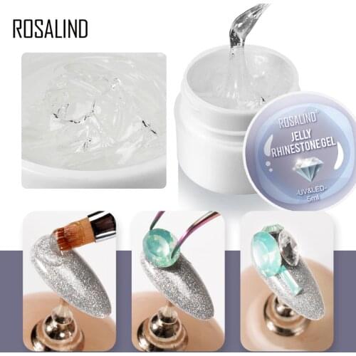 ROSALIND Gel Nail Polish 5ml No Wipe Adhesive Glue Of Nail Art Design Rhinestones Decorations All For Manicure Art Top Base