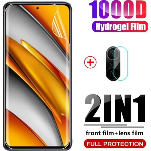 Xiomi poco f3 hydrogel film anti-scratch camera lens screen protectors film not glass 6.5" 6.67" for xiaomi poco f3 f 3 pocof3
